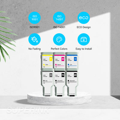 Compatible HP 764 300ML Ink Combo MBK/PBK/C/M/Y/GY