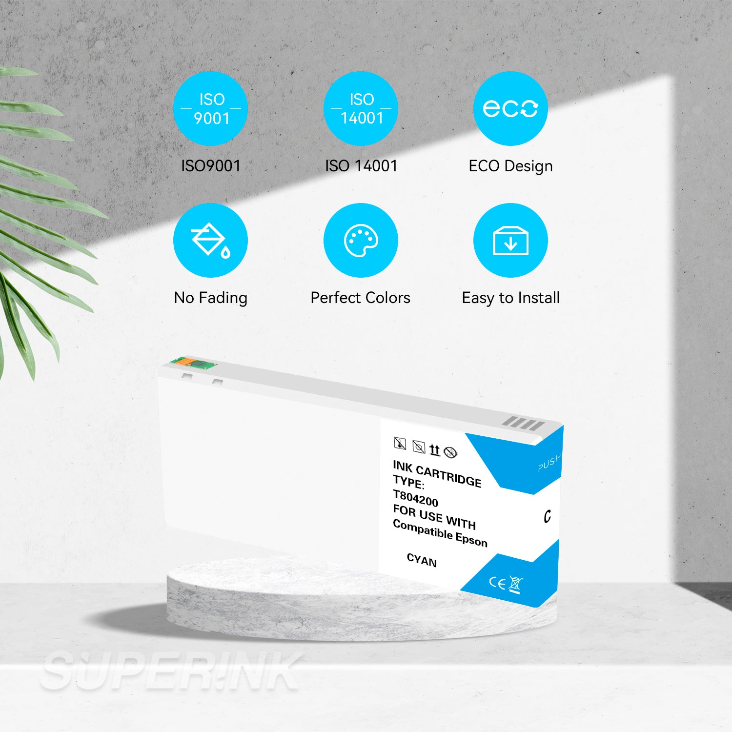 Compatible Epson T804200 Cyan Ink Cartridge By Superink