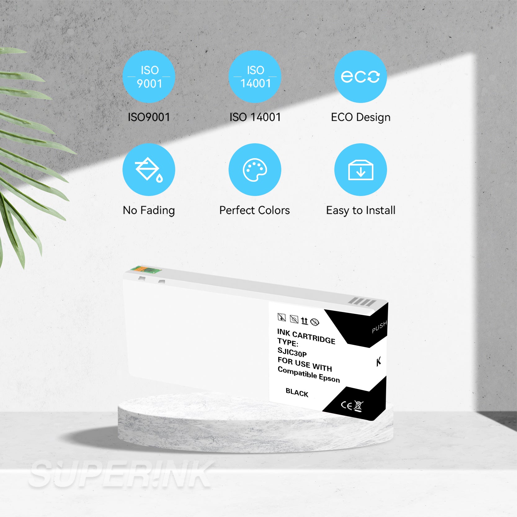 Compatible Epson TM-C7500G SJIC30P Black Ink Cartridge by Superink