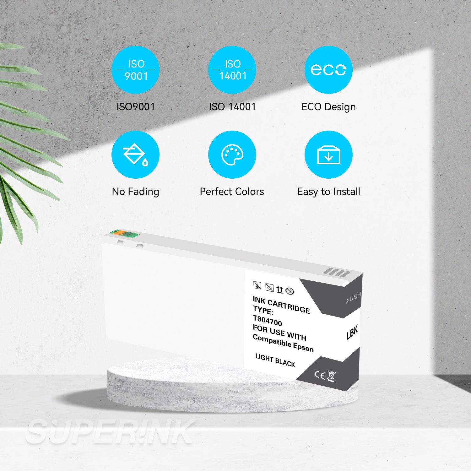 Compatible Epson T804700 Light Black Ink Cartridge By Superink