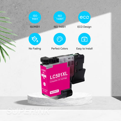 Compatible Brother LC501 LC501XL Magenta High Yield Ink Cartridge
