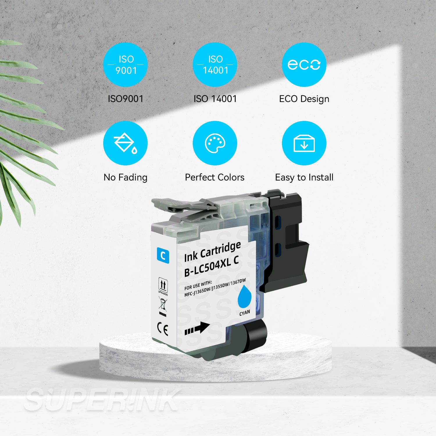 Compatible Brother LC504 LC504XL Cyan Ink Cartridge High Yield