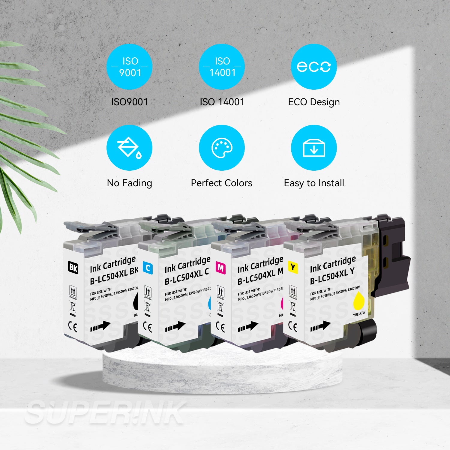 Compatible Brother LC504 LC504XL Ink Cartridge Combo High Yield