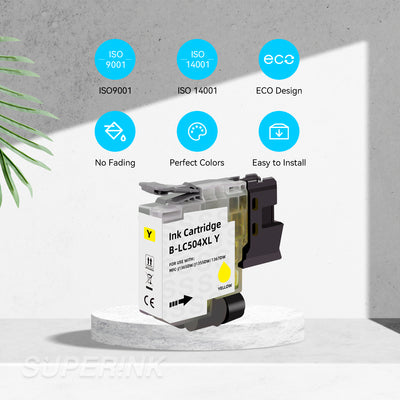 Compatible Brother LC504 LC504XL Yellow Ink Cartridge High Yield