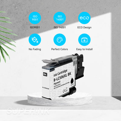 Compatible Brother LC506 LC506XL Black Ink Cartridge High Yield