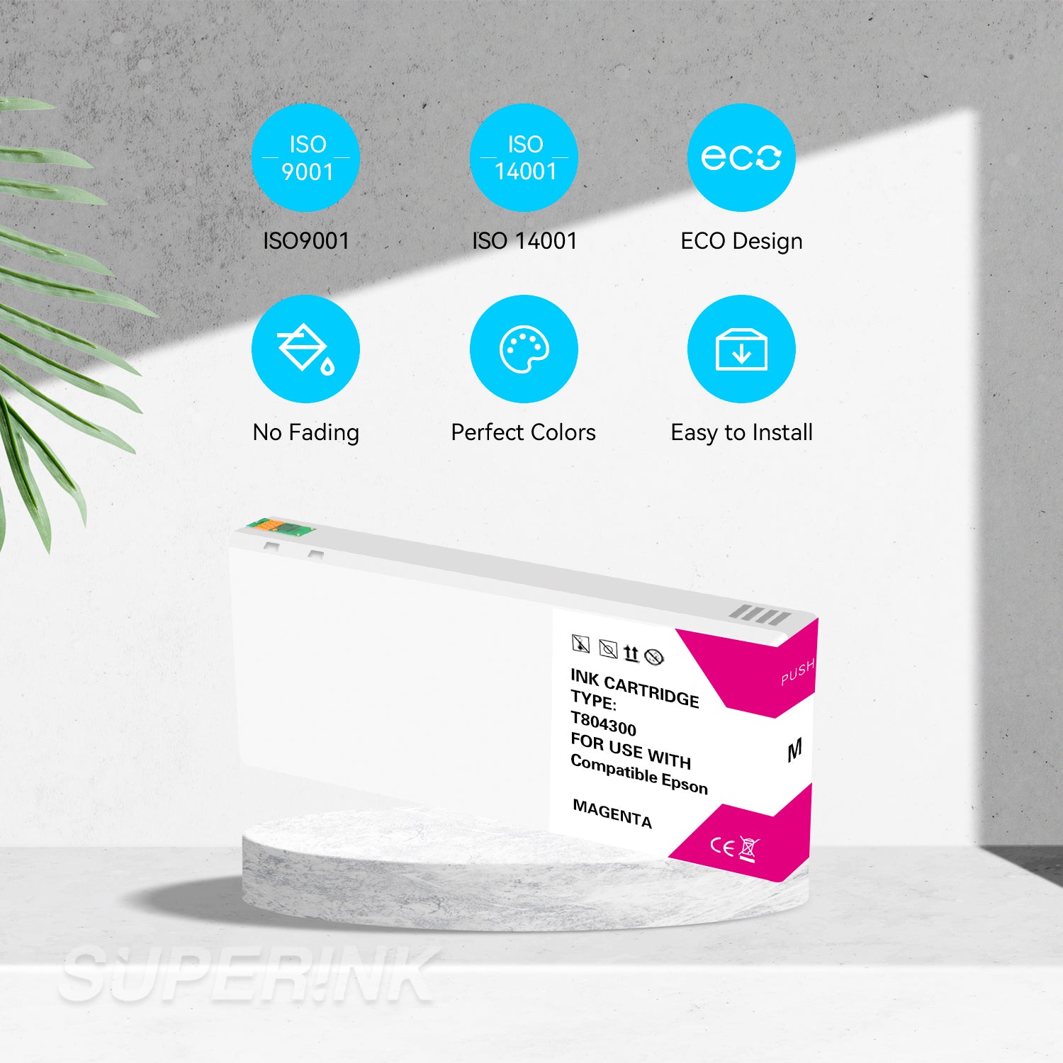 Compatible Epson T804300 Vivid Magenta Ink Cartridge By Superink