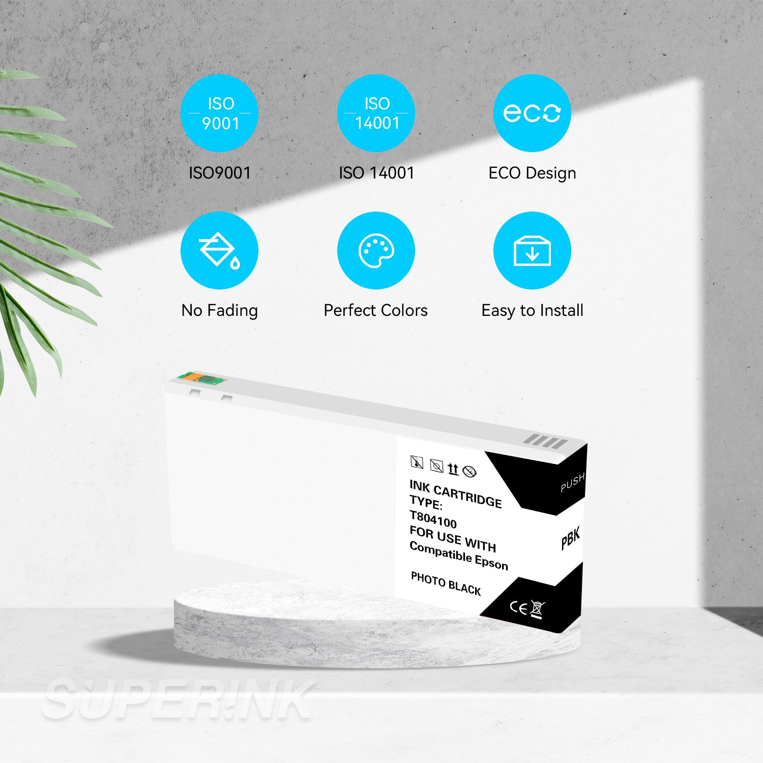 Compatible Epson T804100 Photo Black Ink Cartridge By Superink