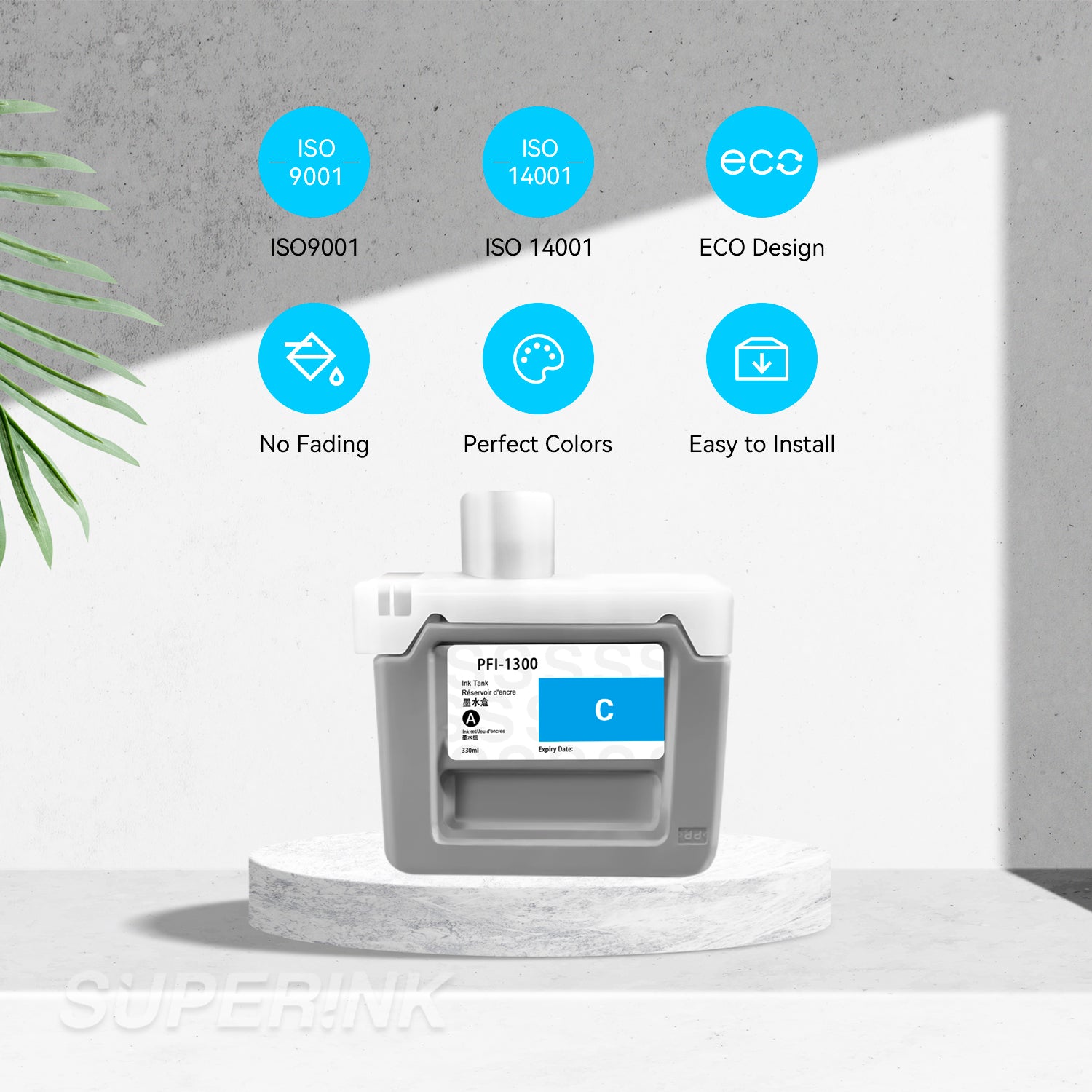 Compatible Canon PFI-1300 Cyan Ink Cartridge