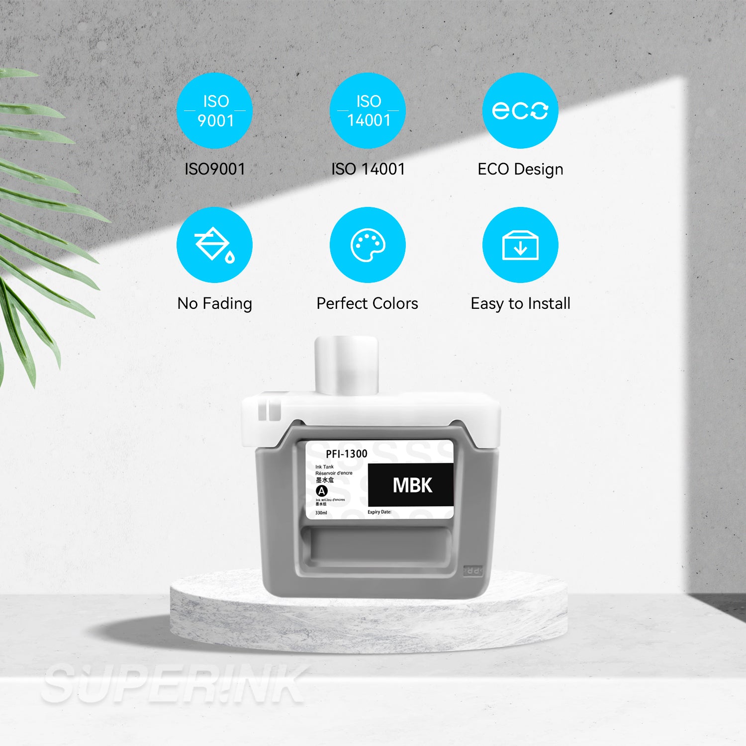 Compatible Canon PFI-1300 Matte Black Ink Cartridge By Superink