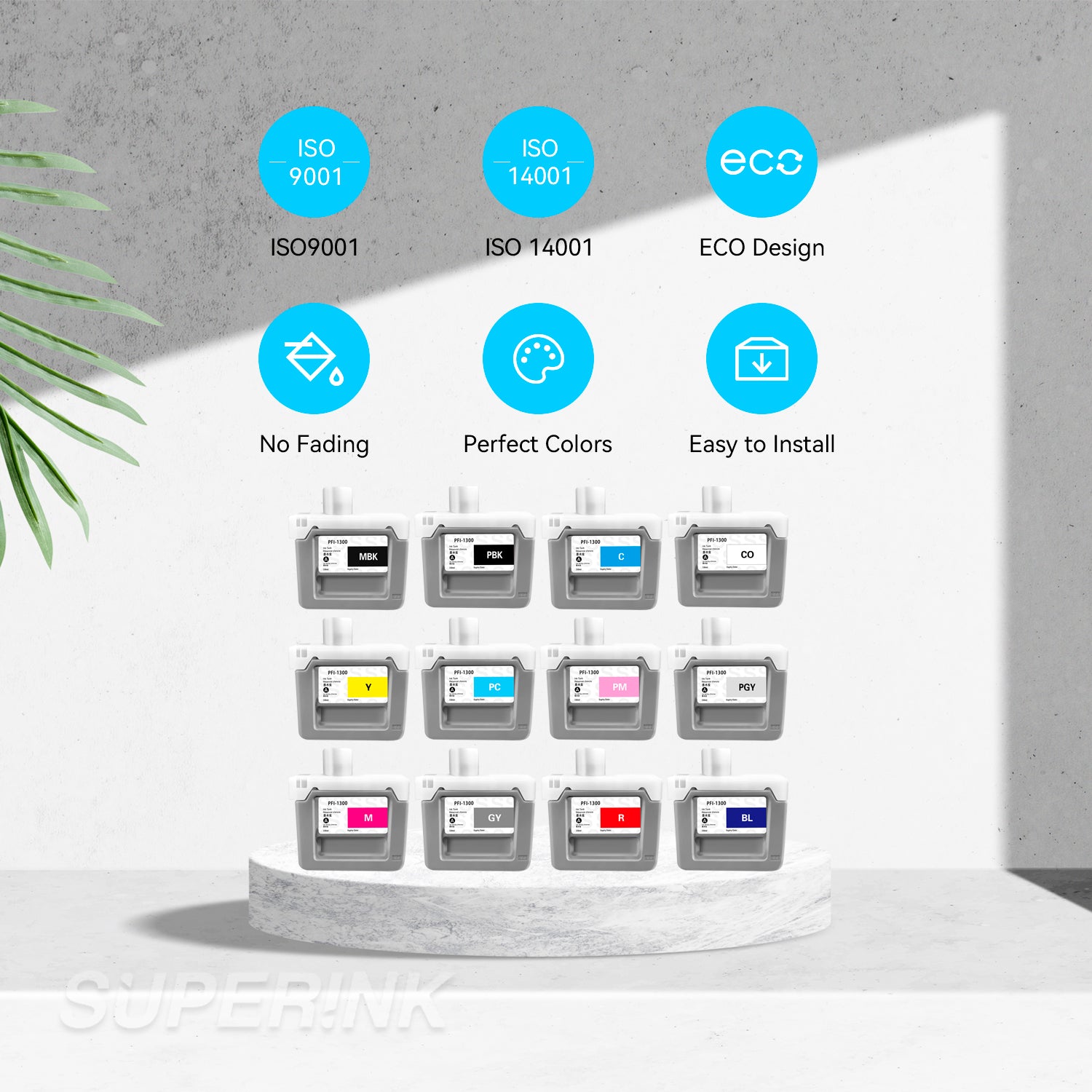 Compatible Canon PFI-1300 Combo 12PCS Ink Cartridge