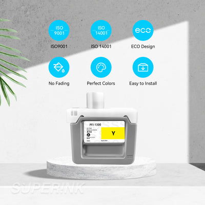 Compatible Canon PFI-1300 Yellow Ink Cartridge By Superink