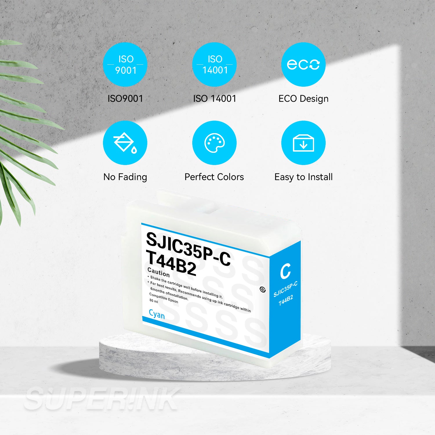 Compatible Epson SJIC35P Cyan Ink Cartridge