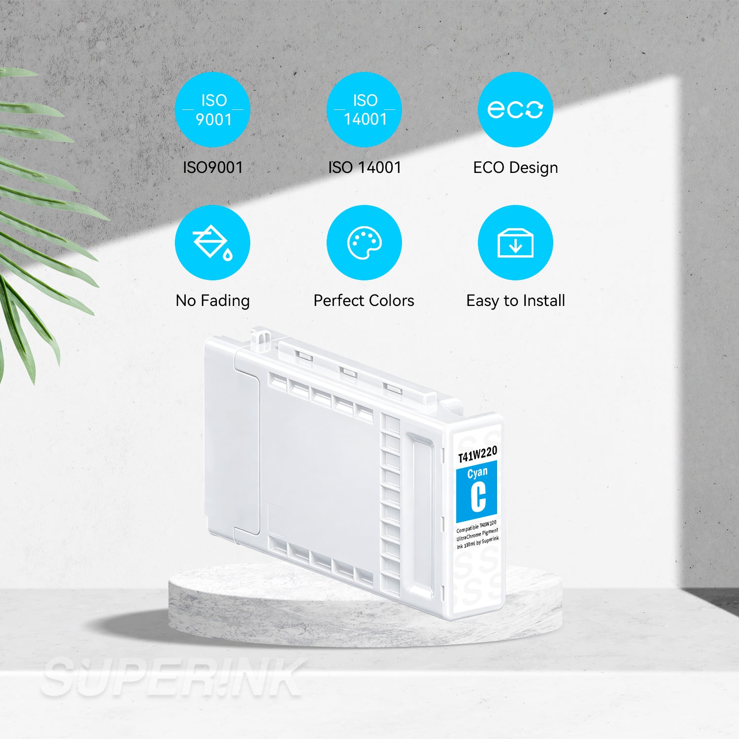 Compatible Epson T41W220 Cyan Ink Cartridge