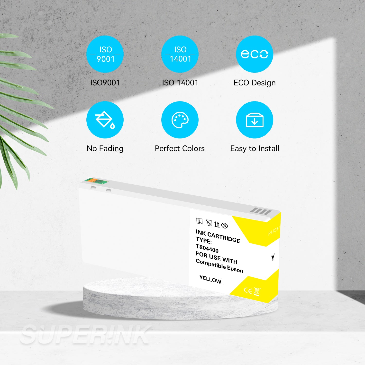 Compatible Epson T804400 Yellow Ink Cartridge By Superink