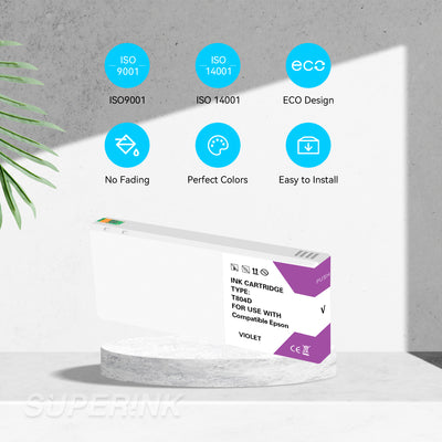 Compatible Epson T804D00 UltraChrome HD Violet Ink Cartridge