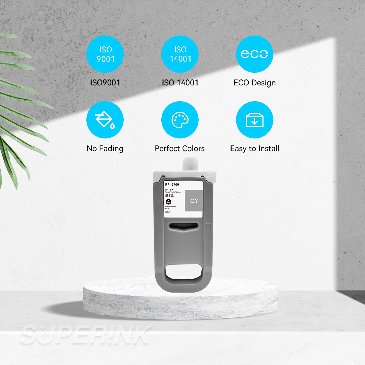 Compatible Canon PFI-2100 PFI-2300 PFI-2700 Grey Ink Cartridge By Superink