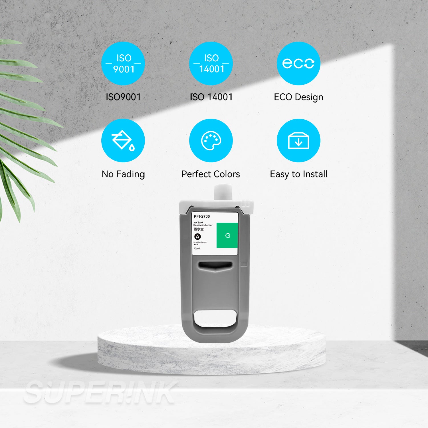 Compatible Canon PFI-2100 PFI-2300 PFI-2700 Green Ink Cartridge By Superink