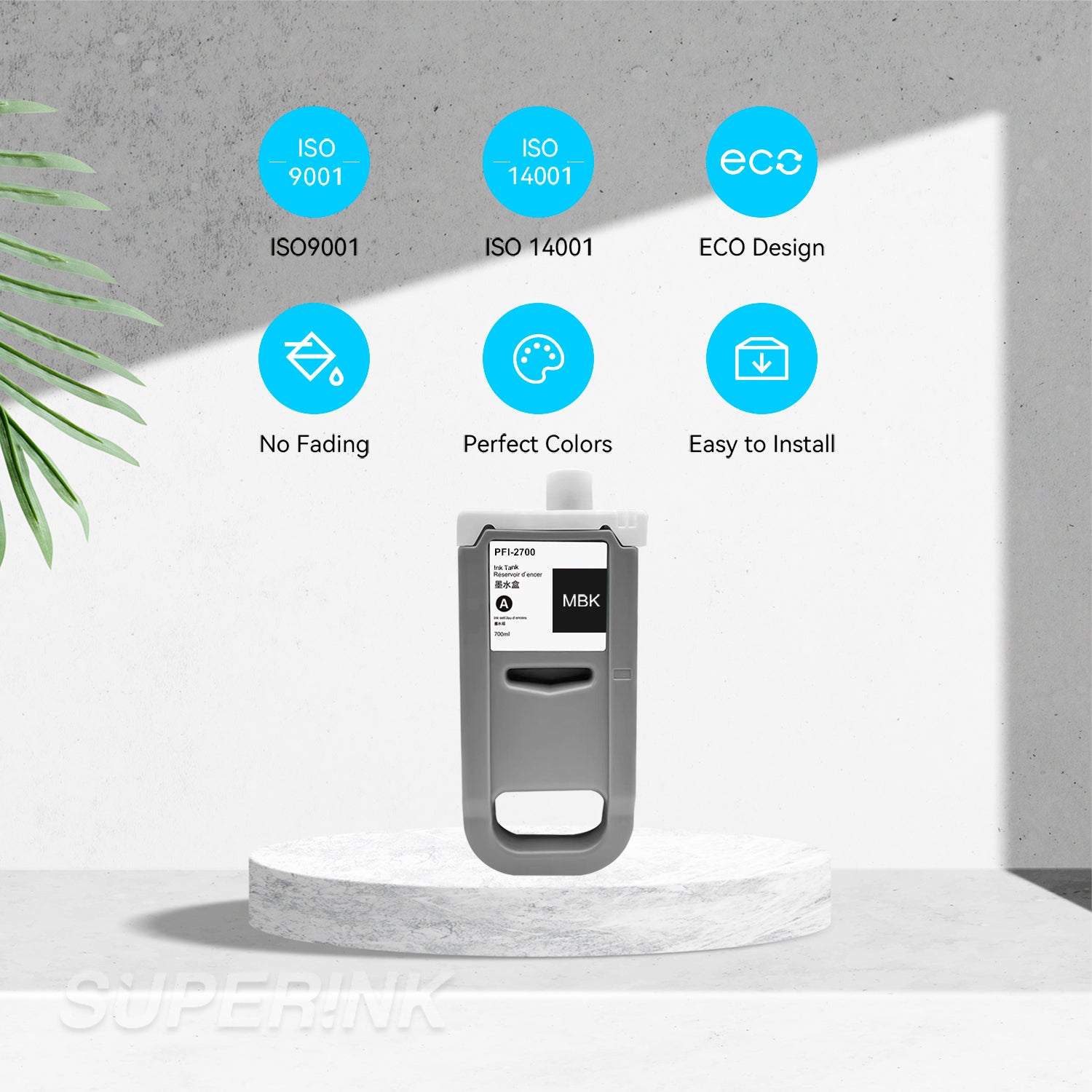 Compatible Canon PFI-2100 PFI-2300 PFI-2700 Matte Black Ink Cartridge By Superink