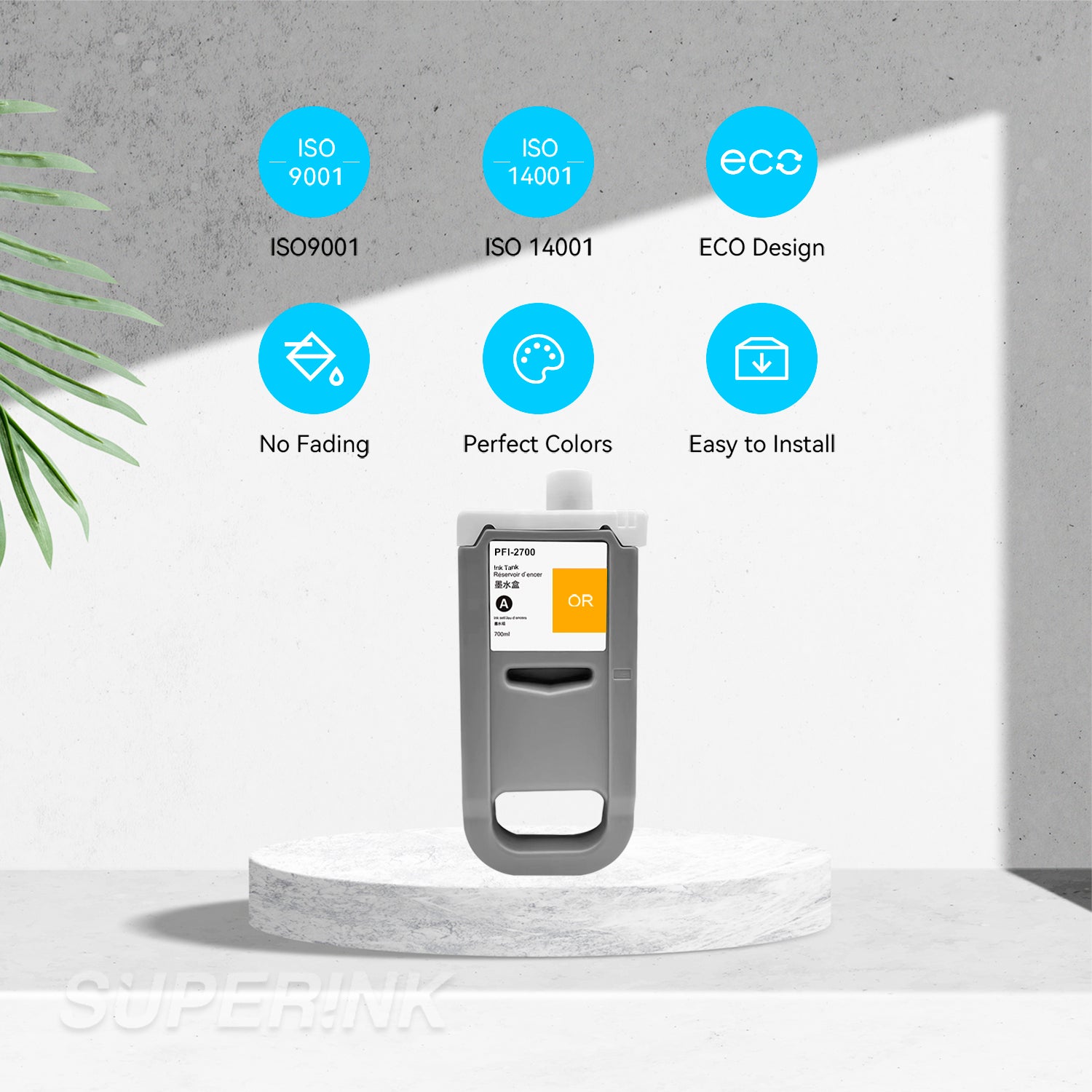 Compatible Canon PFI-2100 PFI-2300 PFI-2700 Orange Ink Cartridge By Superink