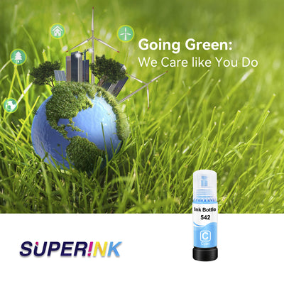 Compatible Epson T542 T542220-S Cyan Ink Bottle by Superink