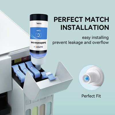 Sublimation Ink for Epson 100ml Cyan By Superink