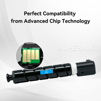 Compatible Canon GPR-58 (2183C003AA) Cyan Toner By Superink