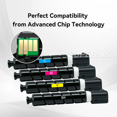 Compatible Canon GPR-58 Toner Cartridge Combo BK/C/M/Y By Superink