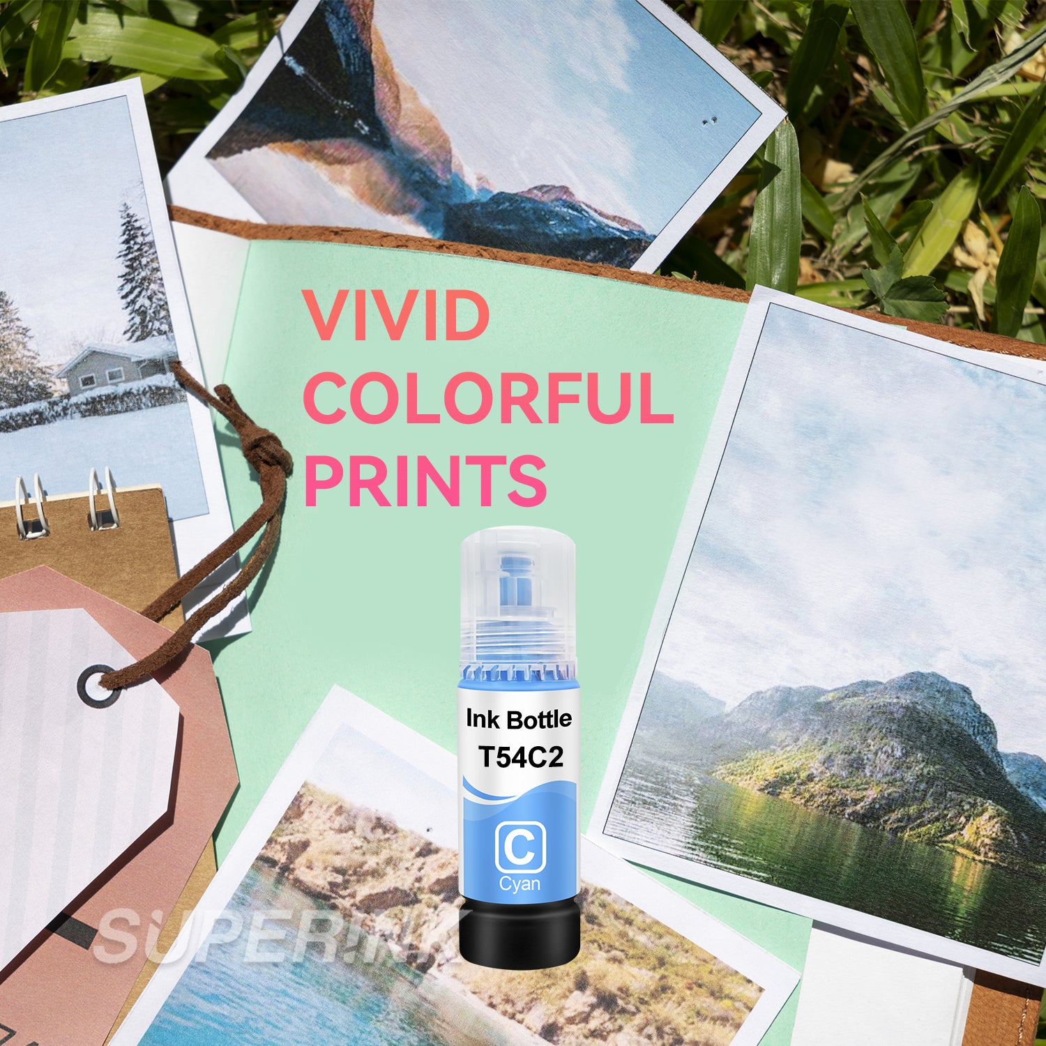 Compatible Epson T54C T54C220 Cyan Ink Bottle