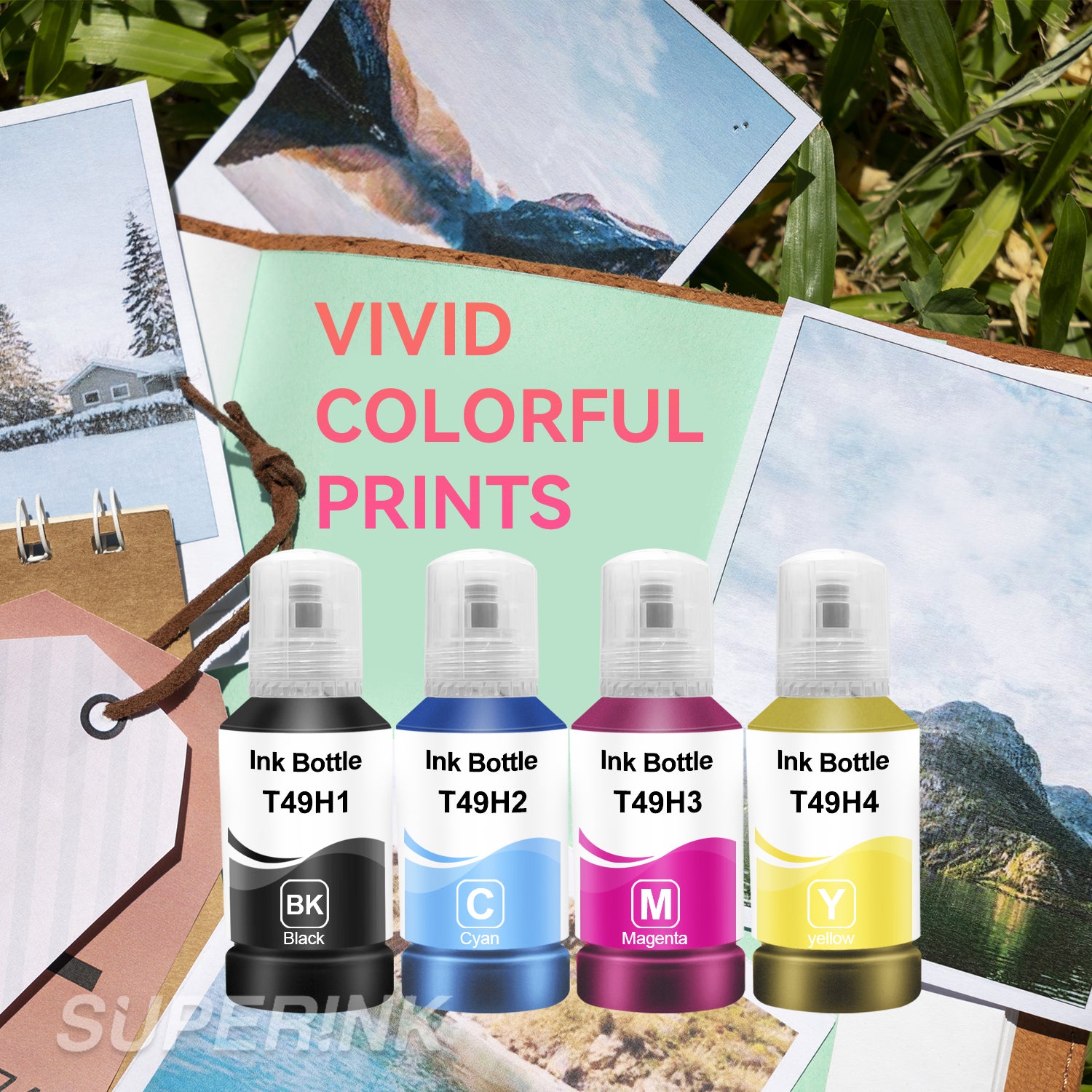 Compatible Epson T49H Set of 4 Ink Bottles