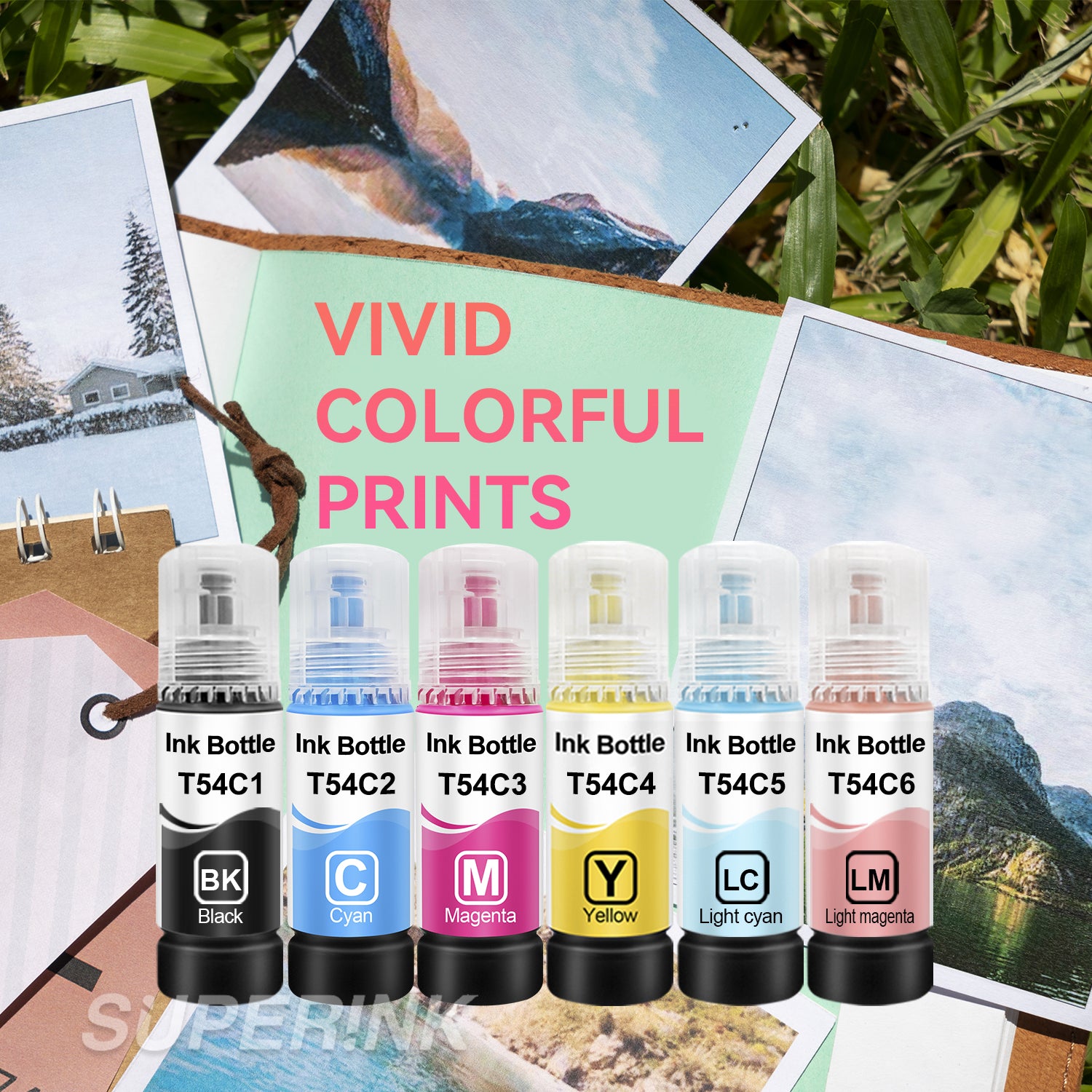 Compatible Epson T54C Set of 6 Ink Bottles