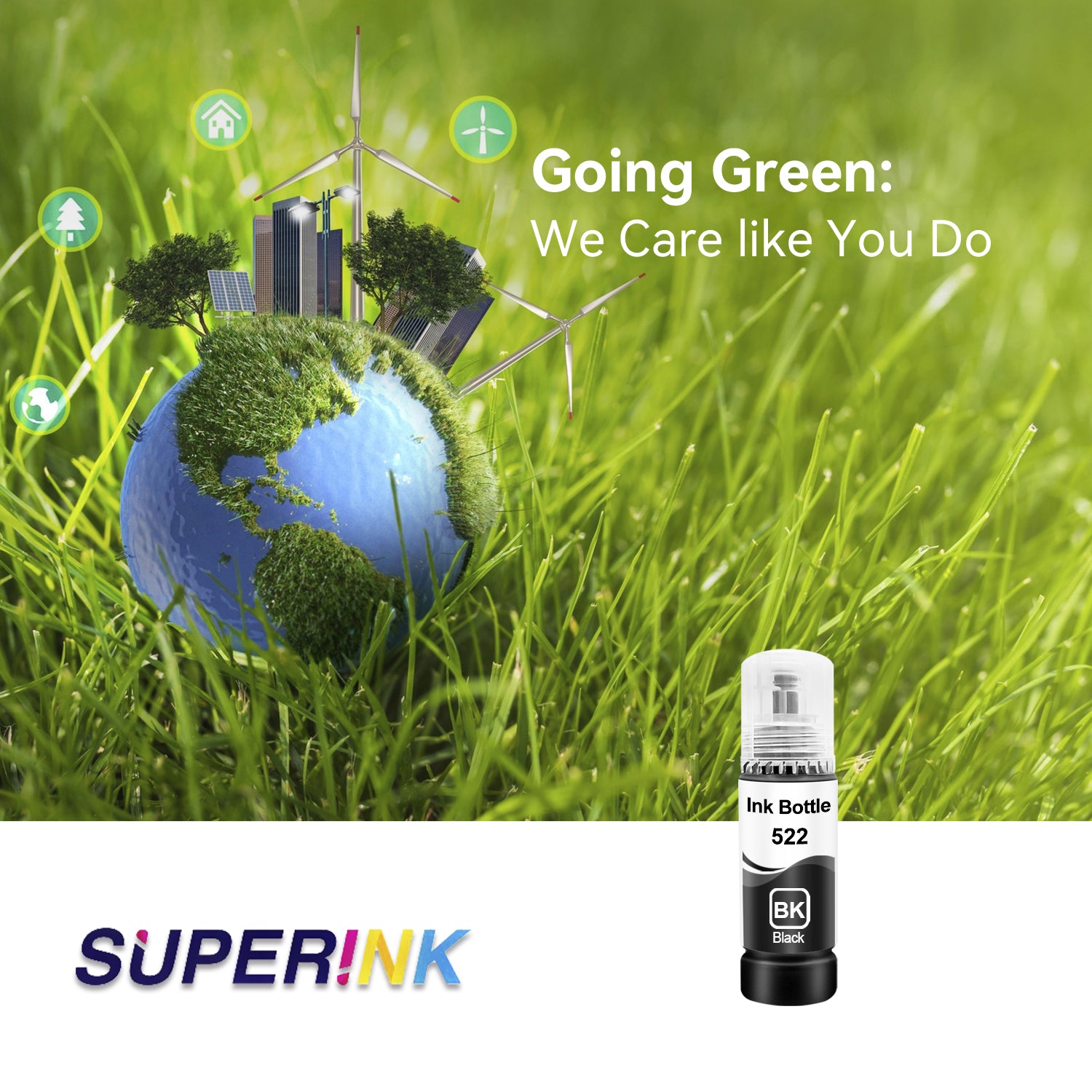 Compatible Epson T522 T522120-S Black Ink Bottle
