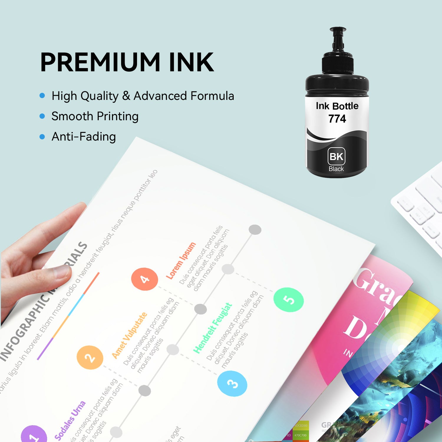 Compatible Epson T664 T664120-S Black Ink Bottle