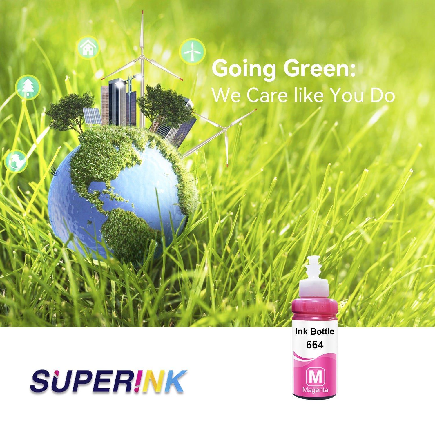 Compatible Epson T664 T664320-S Magenta Ink Bottle