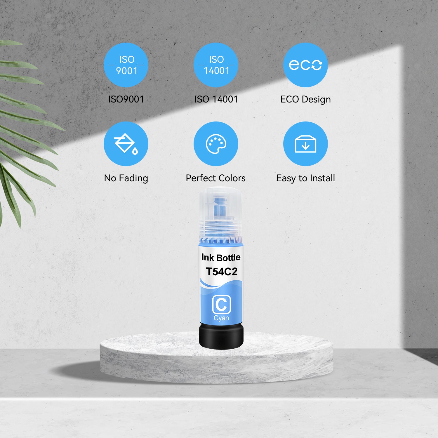 Compatible Epson T54C T54C220 Cyan Ink Bottle
