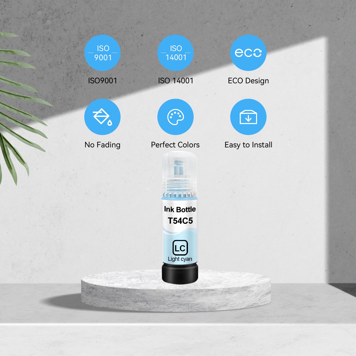 Compatible Epson T54C T54C520 Light Cyan Ink Bottle