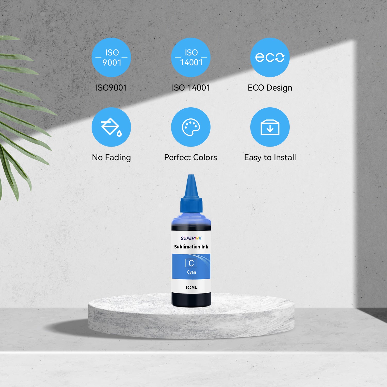 Sublimation Ink for Epson 100ml Cyan By Superink