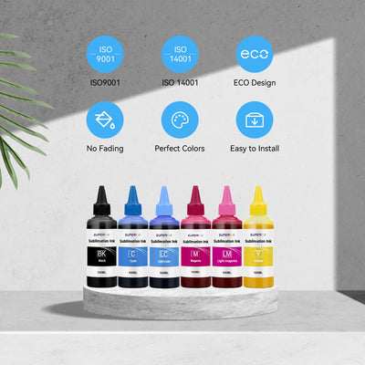 Sublimation Ink Combo for Epson 6 X 100ml By Superink
