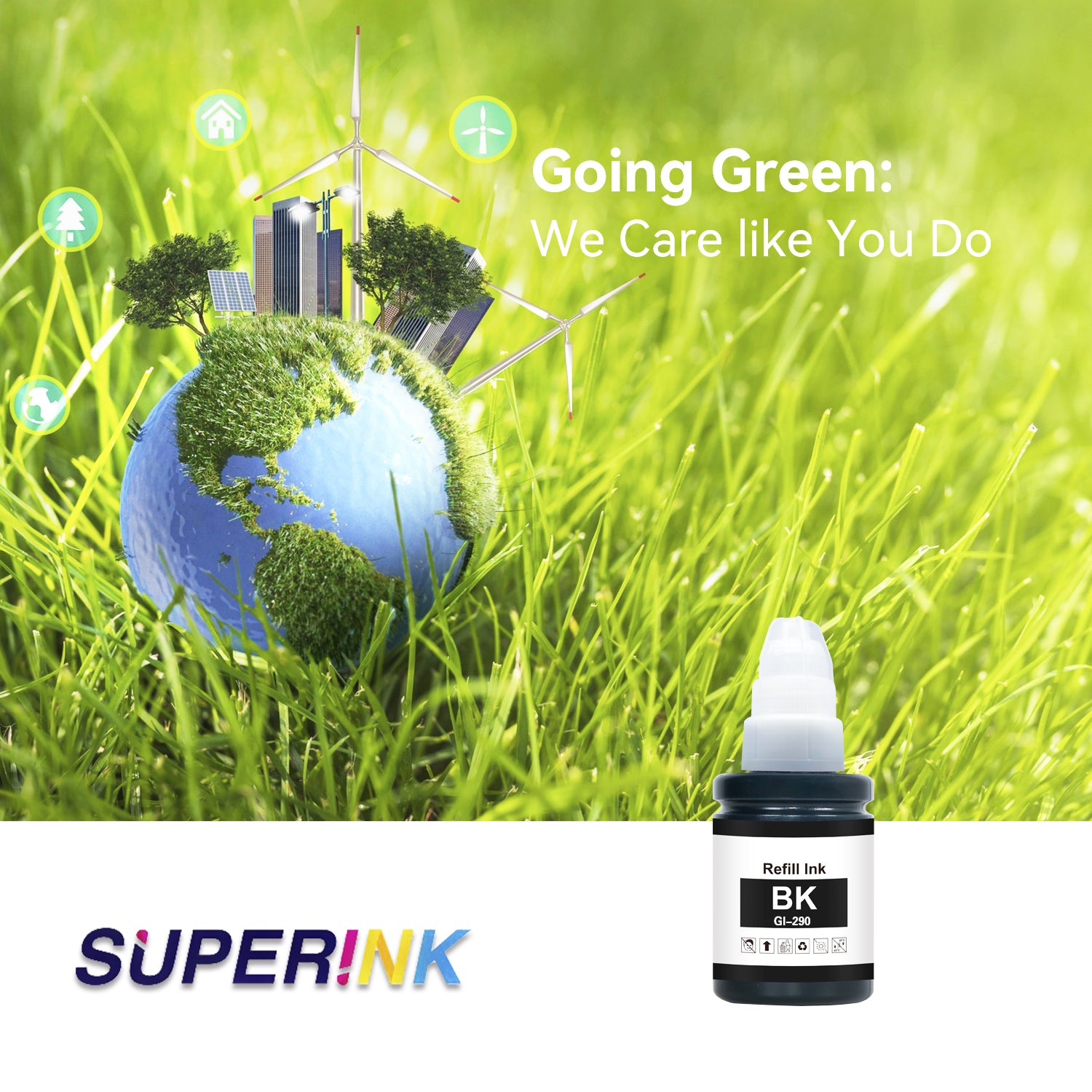 Compatible Canon GI-290 1595C001 Black Ink Bottle