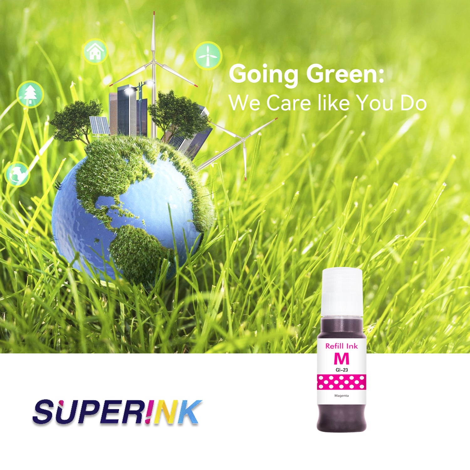 Compatible Canon GI-23 4678C001 Magenta Ink Bottle
