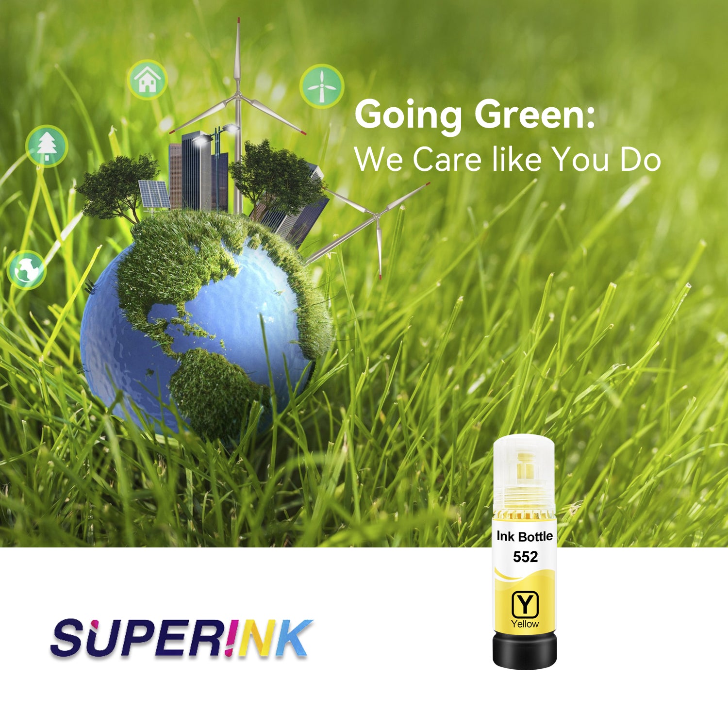 Compatible Epson T552 T552420-S Yellow Ink Bottle