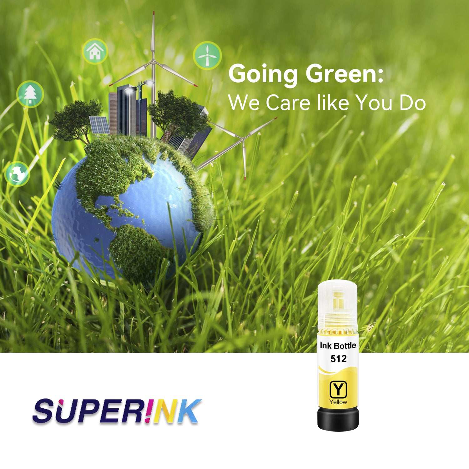 Compatible Epson T512 T512420-S Yellow Ink Bottle